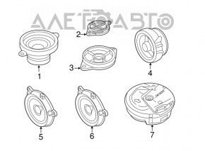 Динамик дверной задний левый Mazda CX-5 13-16 BOSE