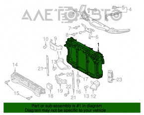 Televizor panou radiator Mazda 6 13-17 pentru radar de croazieră nou OEM original