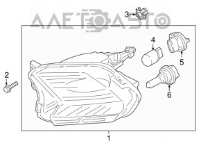 Поворотник правый Ford Escape MK3 17-19 рест белый с птф, сломано крепление