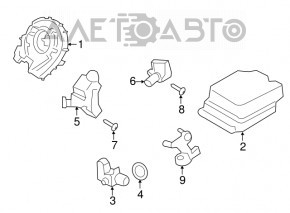 Модуль srs airbag компьютер подушек безопасности Ford Escape MK3 17-19 рест