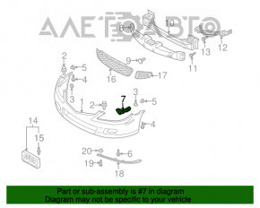 Suportul pentru bara de protecție față stânga scurtă Mazda6 03-08 nou OEM original.