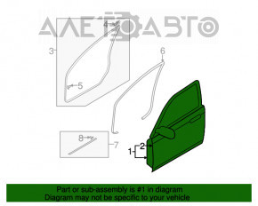 Дверь голая передняя левая Mazda6 03-08