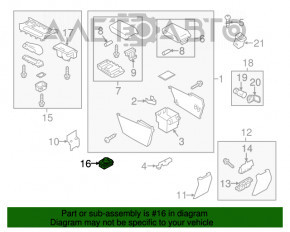 Panoul de control al radio-ului și navigației pentru Mazda 6 14-15 din SUA este deteriorat, suporturile sunt rupte.