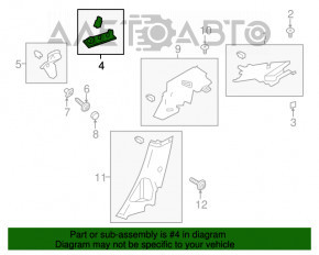 Capac spate stânga superioară Ford Focus mk3 11-18 gri.