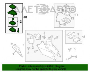 Maneta de schimbare a vitezelor Mazda 6 16-17, cutie de viteze manuală, neagră, piele