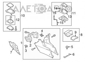 Placuta schimbator Mazda 6 16-17 rest, transmisie manuala, neagra, bare de protectie piele