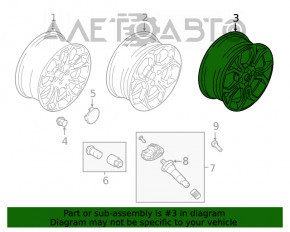 Roată de 17x7J Ford Ecosport 18-22 tip 6