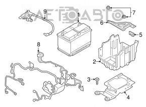 Suportul carcasei bateriei Ford Ecosport 18-22