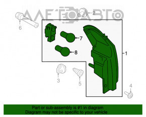 Lampa exterioară aripă dreapta Ford Ecosport 18-22 întunecată