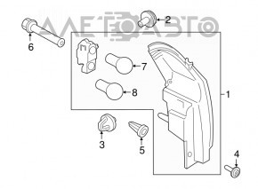 Lampa exterioară aripă dreapta Ford Ecosport 18-22 întunecată