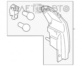 Lampa exterioară aripă dreapta Ford Ecosport 18-22, luminoasă.