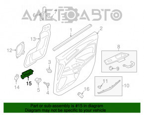 Controlul geamului electric din față, stânga, pentru Ford Ecosport 18-22, cu capac.