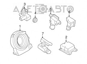 Модуль srs airbag компьютер подушек безопасности Ford Ecosport 18-22