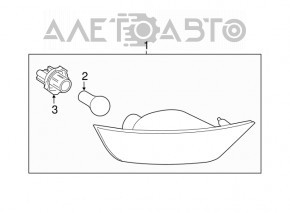 Lampa spate dreapta a bara de protectie Ford Ecosport 18-22 noua, neoriginala.