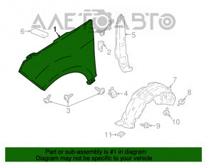 Крыло переднее левое Ford Ecosport 18-22