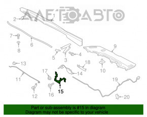 Suport de blocare a capotei Ford Ecosport 18-22