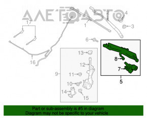 Trapezul de curățare a parbrizului cu motor pentru Ford Ecosport 18-22.