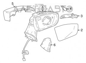 Oglindă laterală dreapta Ford Ecosport 18-22 semnalizator, BSM