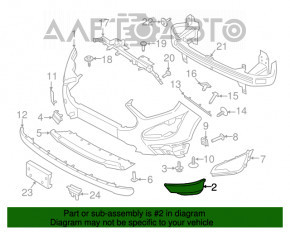 Capacul de bara fata dreapta Ford Ecosport 18-22 structura