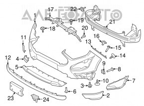 Capacul de bara fata dreapta Ford Ecosport 18-22 structura