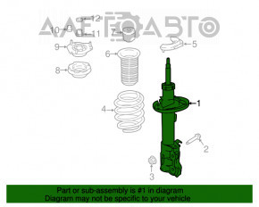 Amortizorul din față dreapta Ford Ecosport 18-22 2.0