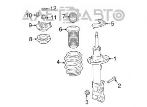 Amortizorul din față dreapta Ford Ecosport 18-22 2.0