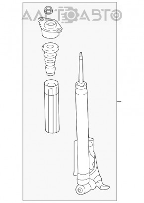 Амортизатор задний левый Ford Ecosport 18-22 AWD с опорой