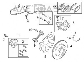 Суппорт задний правый Ford Ecosport 18-22