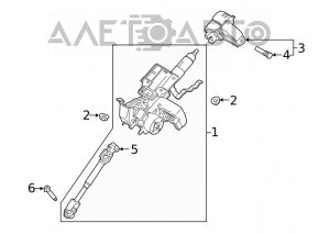 Volanul cu asistență electrică pentru Ford Ecosport 18-22, cu cardanic