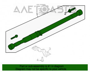 Arborele cardanic al mașinii Ford Ecosport 18-22 ruginit.