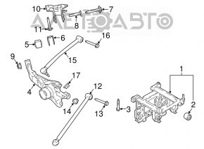 Подрамник задний Ford Ecosport 18-22 AWD