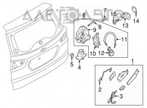 Замок двери багажника Ford Ecosport 18-22