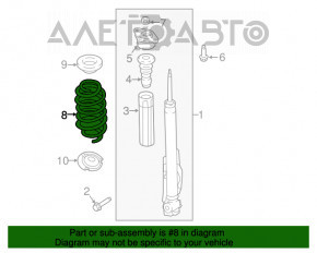 Пружина задняя левая Ford Ecosport 18-21 FWD