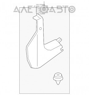 Capacul amortizorului frontal stânga jos Ford Ecosport 18-22 negru