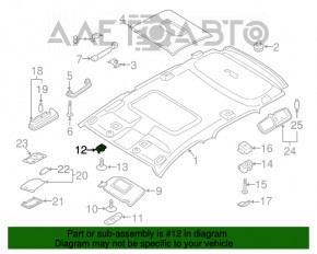 Suport de prindere a parasolarului pasagerului Ford Ecosport 18-22 gri