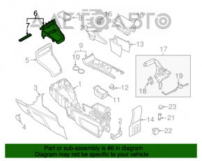 Накладка центральной консоли Ford Ecosport 18-22 черная