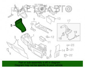 Накладка центральной консоли Ford Ecosport 18-22 царапина, слом креп