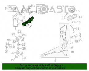 Mecanismul manetei ușii din față dreapta pentru Ford Ecosport 18-22 fără cheie