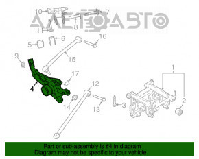 Butucul roții spate dreapta Ford Ecosport 18-22 AWD cu capac de protecție