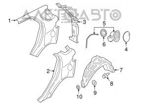 Лючок бензобака с корпусом Ford Ecosport 18-22