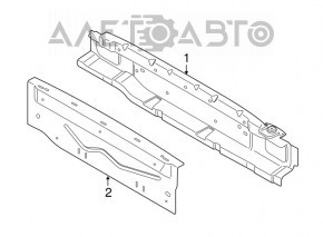 Задняя панель Ford Ecosport 18-22 2 части, графит