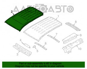 Acoperișul din metal pentru Ford Ecosport 18-22 cu trapă, tăiat