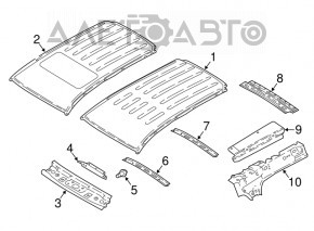 Acoperișul din metal pentru Ford Ecosport 18-22 cu trapă, tăiat