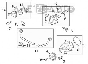 Патрубок охлаждения нижний Ford Ecosport 18-22 2.0