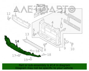 Grila radiatorului inferioară față Ford Ecosport 18-22