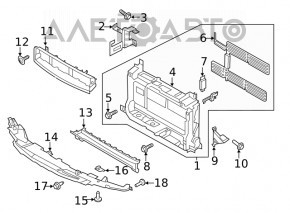 Grila radiatorului inferioară față Ford Ecosport 18-22