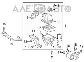 Воздухоприемник Ford Ecosport 18-22 1.0T, 2.0