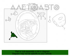 Butoanele de control de pe volanul stâng al Ford Ecosport 18-22.