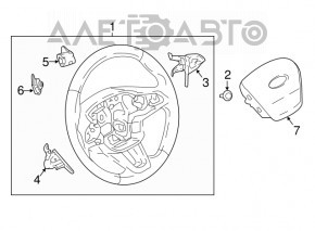 Butoanele de control de pe volanul stâng al Ford Ecosport 18-22.