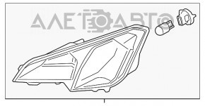 Semnalizator dreapta Ford Ecosport 18-22 fără PTF.